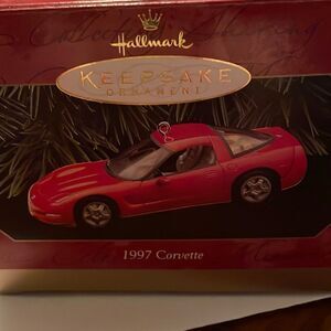 Hallmark 1997 Red Corvette Ornament. In box and Excellent condition.